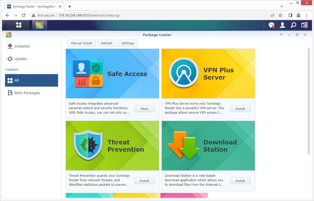SRM include una serie di funzionalità di rete avanzate, come l'hosting di server VPN, il controllo capillare dell'utilizzo della larghezza di banda e la segmentazione della rete VLAN