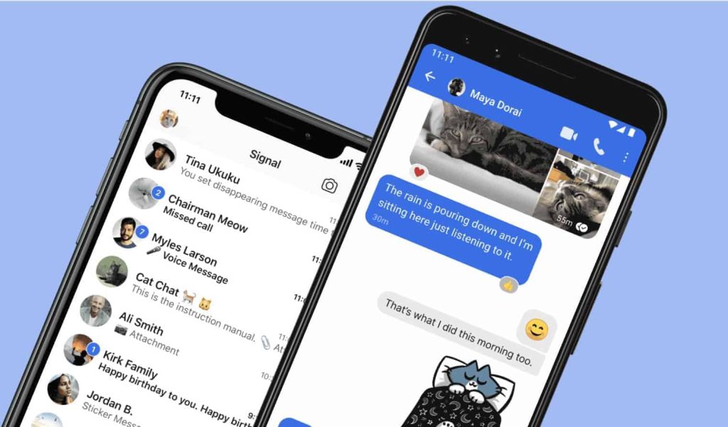 Signal utilizza la crittografia end-to-end (E2EE) di default. Solo tu e i partecipanti alla chat potete leggere i messaggi