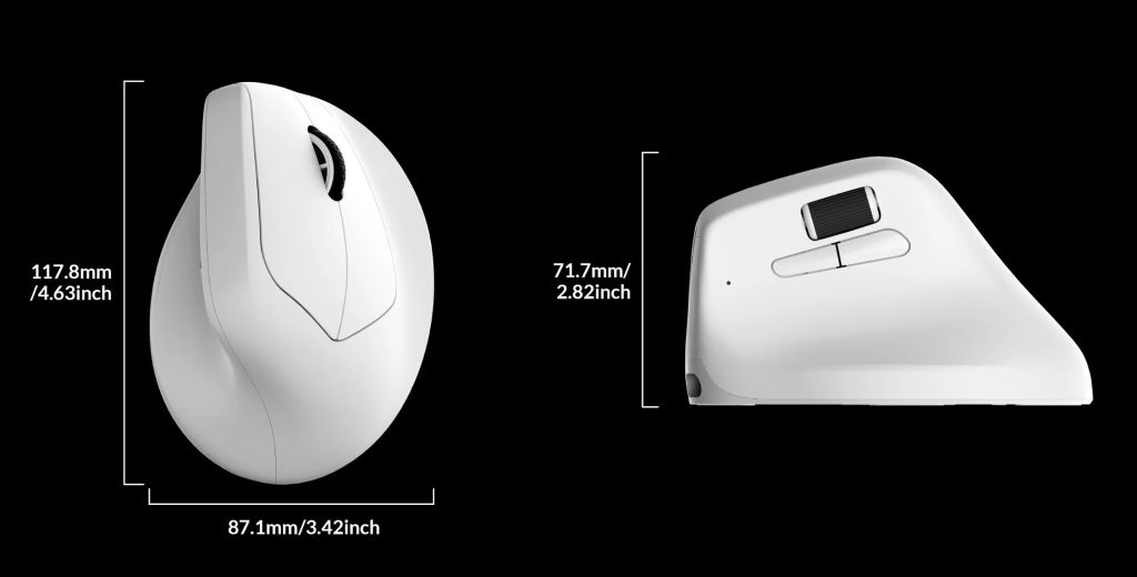 Con circa 98 gr. il Keychron M5 non è certo un mouse da gioco leggero, ma non è nemmeno pesante come i mouse per la produttività