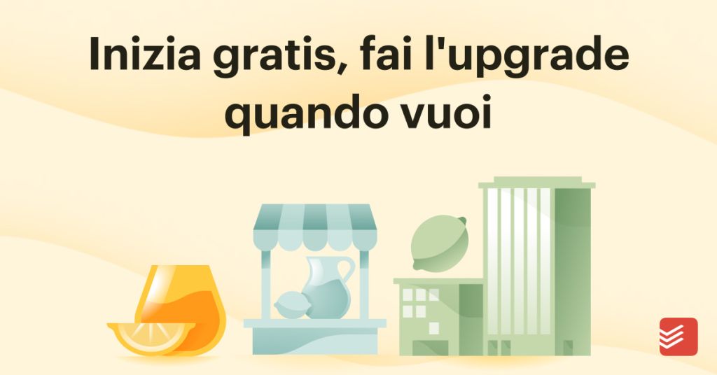Usa Todoist gratis per sempre o fai l'upgrade per sbloccare le funzioni più avanzate per il lavoro e la collaborazione