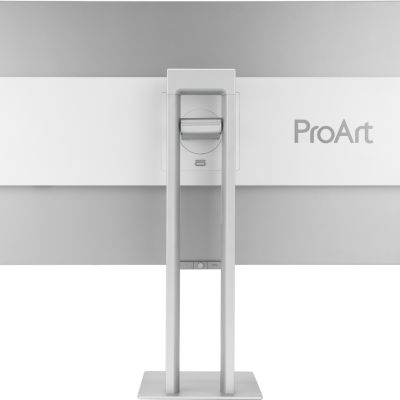 Il Monitor Asus ProArt PA32UCDM ha un supporto interamente in alluminio con finitura satinata